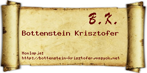 Bottenstein Krisztofer névjegykártya